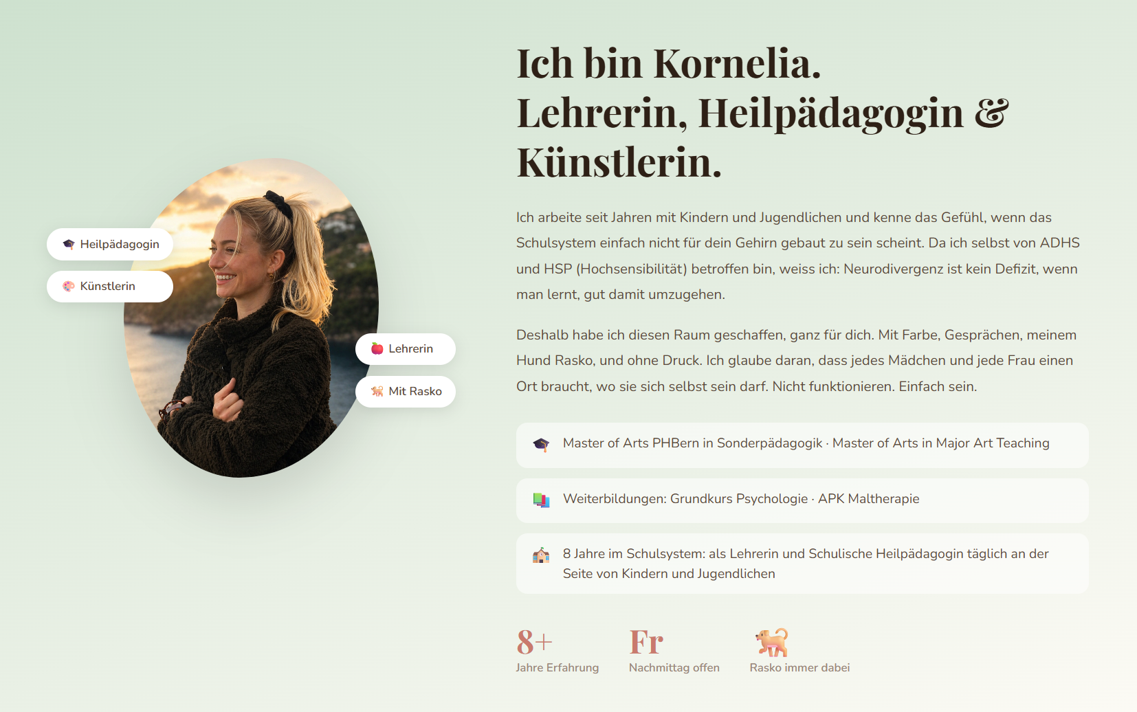 Über mich: Kornelia